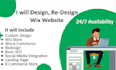 design or redesign a wix website or wix online store