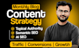 create SEO blog content strategy with keyword and semantic clustering topics