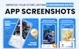 design app screenshots for google play store and app store