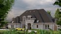 design building exterior facade 3d modeling, rendering