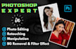do professional photoshop editing and photo retouching very fast