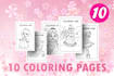 create children simple coloring pages for KDP