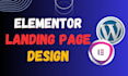 design modern responsive wordpress landing page using elementor pro