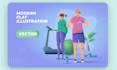 create a modern flat illustration for web and apps