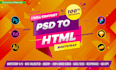 convert psd to html, xd to html, figma to html bootstrap