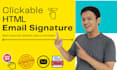 design modern responsive clickable HTML email signature