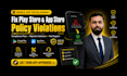 fix play store and app store policy violations for mobile app development