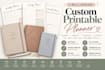design custom printable, editable planner template pages on canva