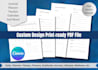 design custom printable, editable planner template pages on canva
