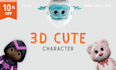 design 3d cute characters, animals, cartoon modeling for your mascot or 3d print