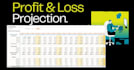 create excel profit and loss projection template