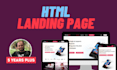 design a responsive HTML landing page
