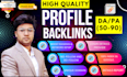 build 1000 seo profile backlinks from high authority website