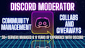 be your active discord nft moderator and community manager