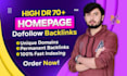 do 100 high DR 60 plus homepage dofollow backlinks