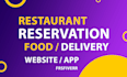 develop restaurant website food website