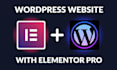 design responsive wordpress website with elementor pro