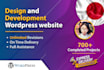develop business wordpress website or ecommerce wordpress website design