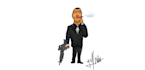 draw your caricature as a mafia guy