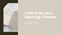 ghostwrite your opening chapter in your novel