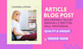 write unique SEO travel and lifestyle articles or blog posts