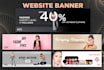 design a professional banner, header,slider for your website