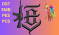 3d puff embroidery digitizing hat embroidery design dst pes