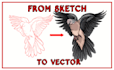 make a sketch of your animal into a vector