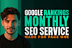 build complete monthly SEO backlinks for google rankings