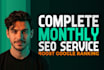 provide complete monthly SEO service for google rankings