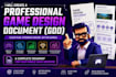 create a game design document gdd for you