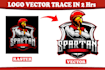 draw your low resolution logo to high resolution vector