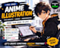 create vector character and anime illustration