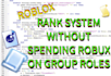 make roblox rank system without group roles