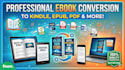 convert your ebook format to pdf, epub, azw, azw3