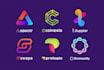 design modern tech, startup, crypto, security technology or app logo