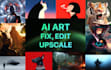 fix, upscale, transform your ai art with midjourney and photoshop