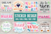 do modern simple sticker design for you