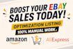 do ebay listing, ebay product listing, ebay SEO listing