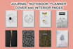 design journal, notebook cover, planner cover and pages