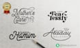 design hand drawn, calligraphic, and typography logo