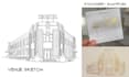 sketch your venue for wedding invites and stationery