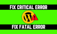fix wordpress critical error and fatal error within one hour