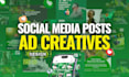 do social media post design, facebook ad creative , canva templates