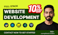 build custom web application, frontend and backend as full stack developer
