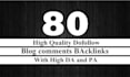 do 80 manual high quality dofollow SEO backlinks high da