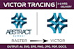 do manual vector tracing by adobe illustrator in 1 to 2 hour