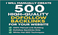 manual 500 dofollow backlinks to boost your google ranking