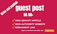 write article blog post and publish 5 guest post on high da website