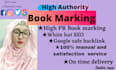create 50 social bookmarking in high da sites manually